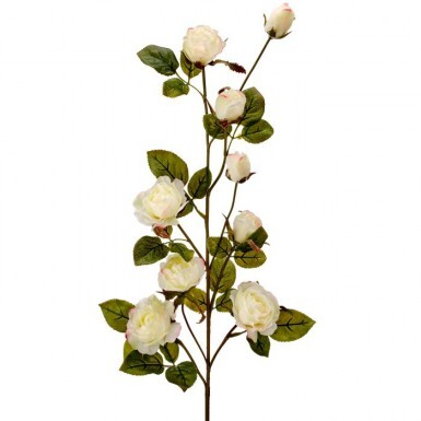 Fake Fall Flowers, Artificial Rose Stem in Taupe Beige