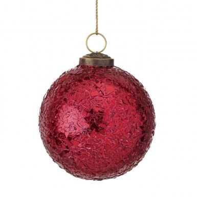 9” Glitter Sequoia Pine Cone Christmas Ornament