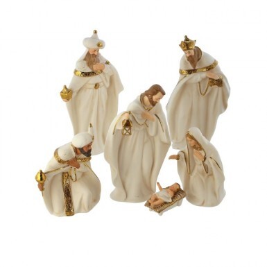 Gold Gilded Resin on sale Nativity Scene 13